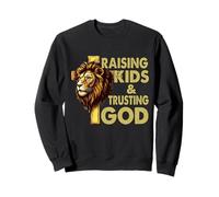 Retro Vintage Raising Kids And Trusting God Father's Day Sweatshirt
