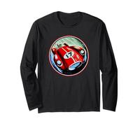 Retro Vintage Red Racing Car Race Motor Oil Car Bikes Garage Long Sleeve T-Shirt