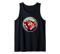 Retro Vintage Red Racing Car Race Motor Oil Car Bikes Garage Tank Top