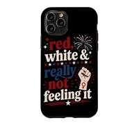 Retro Vintage Red White and Really Not Feeling It Feminism Case for iPhone 11 Pro