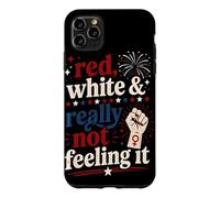 Retro Vintage Red White and Really Not Feeling It Feminism Case for iPhone 11 Pro Max