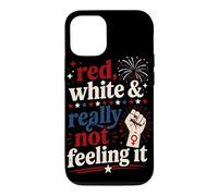 Retro Vintage Red White and Really Not Feeling It Feminism Case for iPhone 12/12 Pro