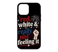 Retro Vintage Red White and Really Not Feeling It Feminism Case for iPhone 12 mini