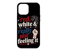Retro Vintage Red White and Really Not Feeling It Feminism Case for iPhone 12 Pro Max