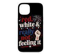 Retro Vintage Red White and Really Not Feeling It Feminism Case for iPhone 13