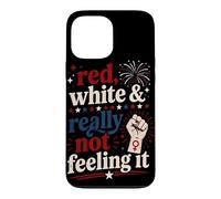 Retro Vintage Red White and Really Not Feeling It Feminism Case for iPhone 13 Pro Max
