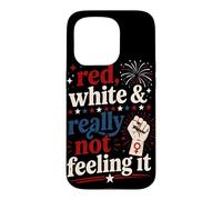 Retro Vintage Red White and Really Not Feeling It Feminism Case for iPhone 15 Pro