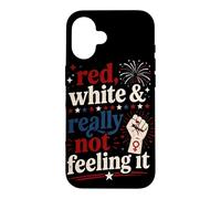 Retro Vintage Red White and Really Not Feeling It Feminism Case for iPhone 16