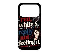 Retro Vintage Red White and Really Not Feeling It Feminism Case for iPhone 17 Pro