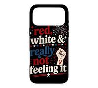 Retro Vintage Red White and Really Not Feeling It Feminism Case for iPhone 17 Pro Max