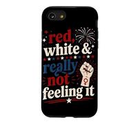 Retro Vintage Red White and Really Not Feeling It Feminism Case for iPhone SE (2020) / 7/8