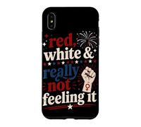 Retro Vintage Red White and Really Not Feeling It Feminism Case for iPhone XS Max
