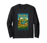 Retro Vintage Ring of Kerry Ireland IRE Poster Art Graphic Long Sleeve T-Shirt