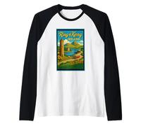 Retro Vintage Ring of Kerry Ireland IRE Poster Art Graphic Raglan Baseball Tee