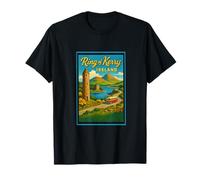 Retro Vintage Ring of Kerry Ireland IRE Poster Art Graphic T-Shirt