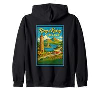 Retro Vintage Ring of Kerry Ireland IRE Poster Art Graphic Zip Hoodie