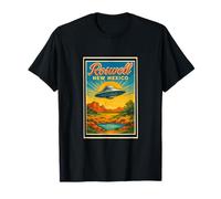 Retro Vintage Roswell New Mexico NM UFOlogy Art Graphic T-Shirt