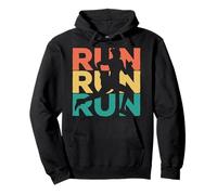 Retro Vintage Running Gift For Runners Pullover Hoodie