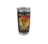 Retro Vintage Save The Bees Stainless Steel Insulated Tumbler