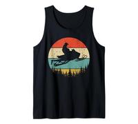 Retro Vintage Snowmobiling Silhouette Snowmobile Rider Tank Top