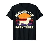 Retro Vintage Sometimes I Trip Over My Wiener Dachshund T-Shirt