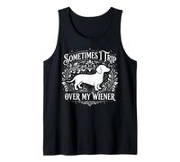 Retro Vintage Sometimes I Trip Over My Wiener Dachshund Tank Top