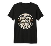 Retro Vintage South West Coast Path National Trail England Premium T-Shirt