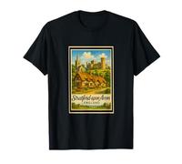 Retro Vintage Stratford Upon Avon England Poster Art Graphic T-Shirt