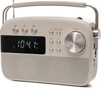 Lloytron 2 Band 'Encore' LCD Digital Rechargeable Portable AM/FM Radio + MP3 via USB or SD card + MusicStream - Ivory - N6407WH