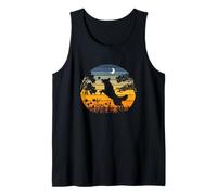 Retro Vintage Sunset Garden Nature Australian Shepherd Dog Tank Top