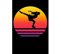Retro Vintage Sunset Silhouette ice skater journal: Figure skating notebook Unique Original Classic & Novelty design Gift For Figure Skaters ice ... granddaughter or Aunt: 6x9" 120 Pages