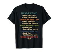 Retro Vintage Things We Did Didn't Want Will Won't Do Funny T-Shirt