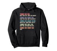 Retro Vintage Things We Did Didn't Want Will Won't Do Gifts Pullover Hoodie