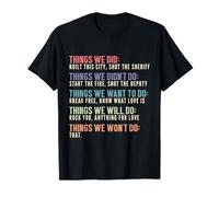 Retro Vintage Things We Did Didn't Want Will Won't Do Gifts T-Shirt