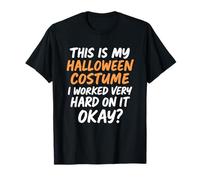 Retro Vintage This is My Halloween Costume I Work Very Hard T-Shirt