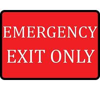 Retro Vintage Tin Sign Esin Red Emergency Exit Only Large Business Metal Tin Sign 8X12 Inches