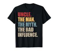 Retro Vintage Uncle the Man the Myth the Bad Influence Men T-Shirt
