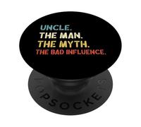 Retro Vintage Uncle the Man the Myth the Bad Influence PopSockets Adhesive PopGrip