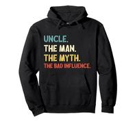 Retro Vintage Uncle the Man the Myth the Bad Influence Pullover Hoodie