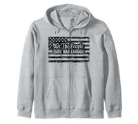 Retro Vintage USA Flag We The People Have Had Enough Zip Hoodie