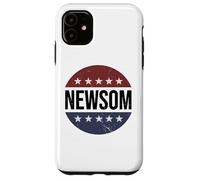 Retro Vintage Vote Button Gavin Newsom 2028 President Case for iPhone 11