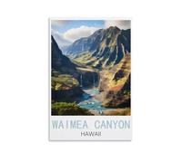 Retro Vintage Wall tin Plaque Art Plaque Poster Wall Decor for Home Tool Room Bar Club Restaurant Cafe Waimea Canyon Hawaii Posters 15x30cm
