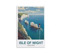 Retro Vintage Wall tin Plaque Isle of Wight England Metal Wall Decor Decorative Tin Sign Art Plaque Poster for Home Kitchen 20x30cm