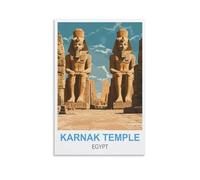 Retro Vintage Wall tin Plaque Karnak Temple Egypt Metal Wall Decor Decorative Tin Sign Art Plaque Poster for Home Kitchen 15x30cm