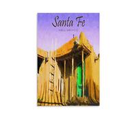 Retro Vintage Wall tin Plaque Santa Fe New Mexico Metal Wall Decor Decorative Tin Sign Art Plaque Poster for Home Kitchen 20x30cm