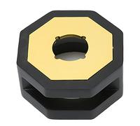Retro Vintage Wax Seal Stove Warmer Handcrafted Wooden Wax Melting Furnace Tool with Windproof Design for Wedding Invitations Gift Wrapping Letters 8x8x3.5cm (Eight-sided furnace (black))