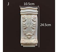 Retro Vintage Wood Carved Onlay Applique Carpenter Frame Decal Furniture Decoration Wooden Craft Decorative Door Flower Ornament