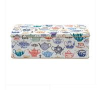 Retro Vintahe Teapots Long Rectangular Decorative Storage Tin With Lid