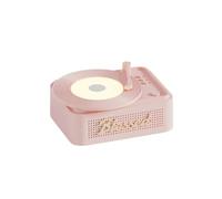 Retro Vinyl Record Bluetooth Speaker, Artistic Music Visualizer with Night Light for Home and Desktop