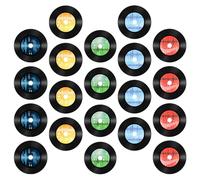 Retro Vinyl Record Decorative Stickers 20 Sheets for Music Fans